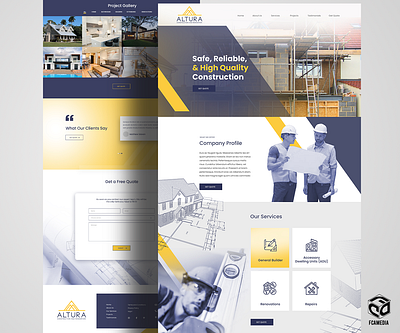 Landing Page Design for Altura Construction and Renovation ui ux website design