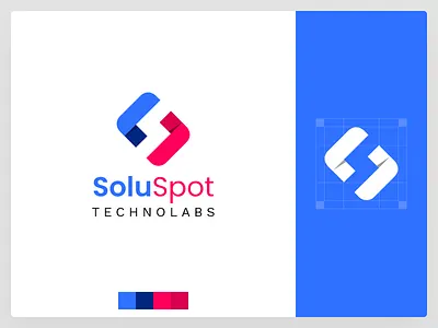 SoluSpot Logo Design app design branding creative design creative logo design illustration layout design logo logo design ui