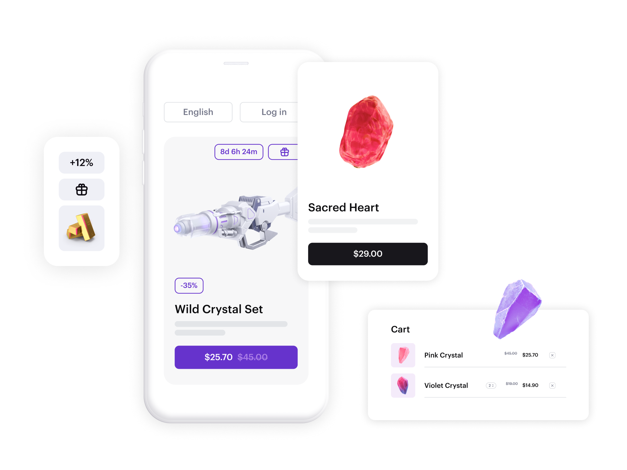 Web Shop 3d design graphic design product screens