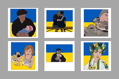 Ukrainians 💛💙 courage illustration love portrait procreate ukraine ukrainians