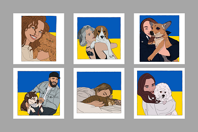 Ukrainians 💛💙 animals illustration pets portrait procreate ukraine ukrainians