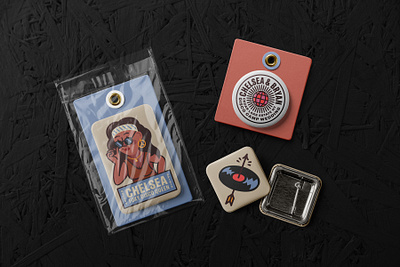 Badge Mockups PSD Scene badge branding bundle design download identity logo mockup mockups packaging psd template typography