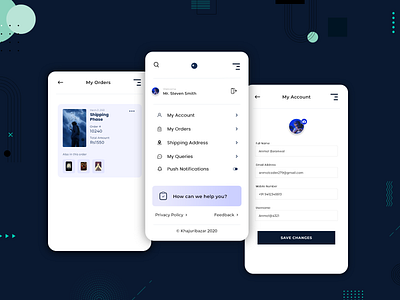 User Dashboard branding dashboard layout mobile design modern design typography ui user account ux