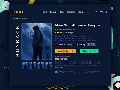 Product Page branding buy book layout modern design product page typography ui ux web design