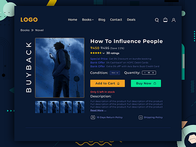 Product Page branding buy book layout modern design product page typography ui ux web design