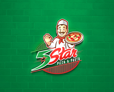 5 Star Pizza & Pasta logo branding graphic design illustration logo resta vector