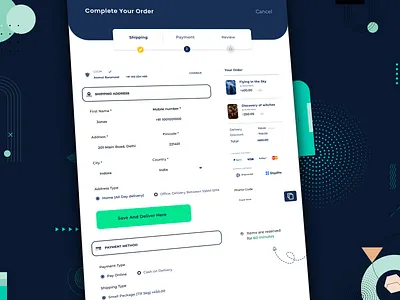 Complete Your Order complete order layout modern design payment review shipping typography ui unique design ux web design