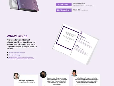 Book landing page branding design graphic design logo typography ui
