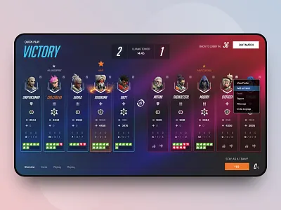 // OVERWATCH 2 // UX Improvements Pt. 4 – Match Summary. concept design digital game design gui interface overwatch overwatch 2 ui ux