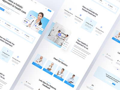 Meliorem: Landing Page clinic doctor doctor landing page graphic design health landing page medicine section ui ux