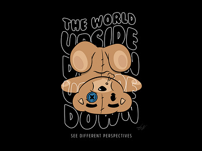 The world upside down bear change characterart characterdesign design digitalart down graphic design graphic designer growth illustration illustrator lifehack mindset perspective upside vector world