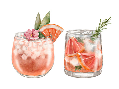 Watercolor coctails art clipart coctails art design food illustrations graphic design handdrawing illustration logo typography watercolor art watercolor clipart