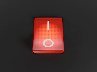 red switch v2 3d b3d blender dribbble illustration