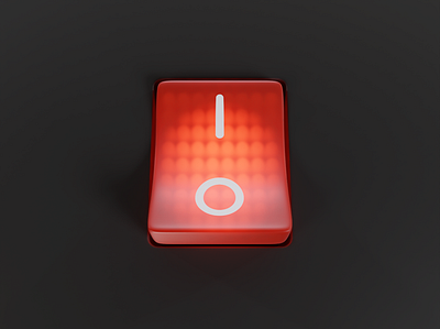 red switch v2 3d b3d blender dribbble illustration