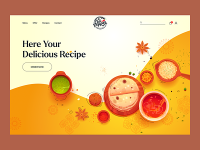 Restaurant Landing page brewery chili pepper delicious food delivery food landing page food website foodie japanese food landing page minimal motion graphics premium product design recipes restaurant restaurant website sushi ui design uidesign uiux