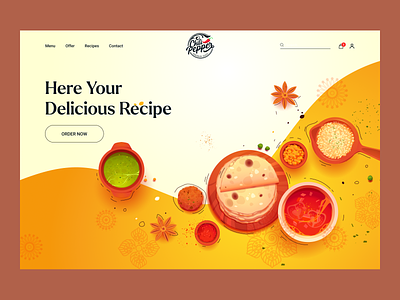 Restaurant Landing page brewery chili pepper delicious food delivery food landing page food website foodie japanese food landing page minimal motion graphics premium product design recipes restaurant restaurant website sushi ui design uidesign uiux