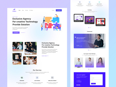 Digital Agency Landing Page branding design graphic design landing page ui uiux design user interface web landing page website design