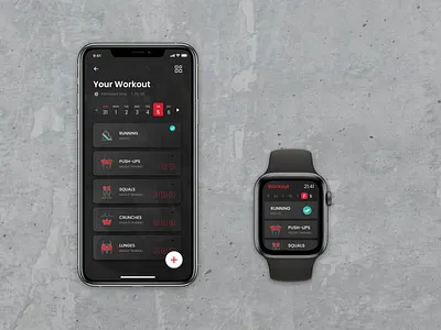 Daily UI Challenge 41 - Workout Tracker app applewatch concept dailyui design figma graphic design ui uidesign ux uxdesign watch workout tracker