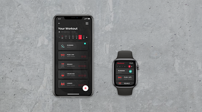 Daily UI Challenge 41 - Workout Tracker app applewatch concept dailyui design figma graphic design ui uidesign ux uxdesign watch workout tracker