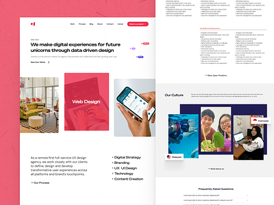 Zensite Landing Page Concept agency branding clean landing page red simple ui ux