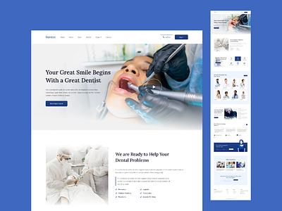 Dental Clinic Landing Page Design custom web design dental dental care dental clinic dental hospital dental website dentist landing page design medical medical website teeth care ui ui ux ui ux design web design website design