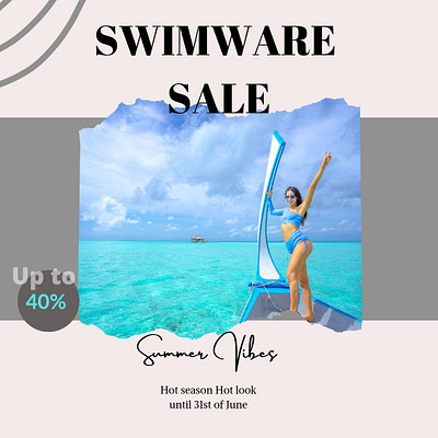 Social Media Post for Swim ware business flyer graphic design swimware