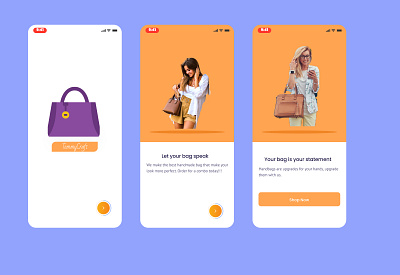 Onboarding Screen for an e-commerce app app design ui