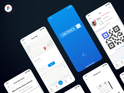 ONTRACK - Event Management Mobile App Design android app branding clean creative creative design design event event management minimal design mobile app mobile application music award music festival ui ui kit uiux ux