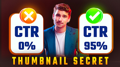 CTR Thumbnails: The Secret to More Clicks & Views! 3d ctrsecrets fiverrdesigner graphic design logo motion graphics thumbnailsmatter ui youtubegrowth youtubeseo