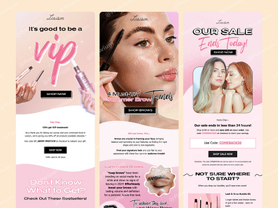 Sleek & Stylish Email Design for the Beauty Industry Brand email email design email marketing email template graphic design newsletter newsletter design