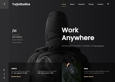 Creative Landing Page animation branding creative css html js landing page page ui