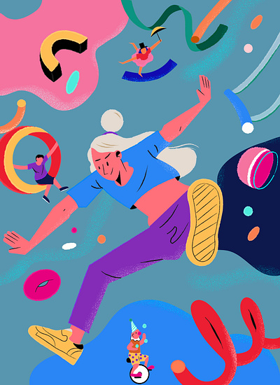 Circus.ai adobe characterdesign circo circus color design fun happy illustration illustrator jump