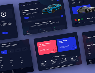 VRM landing page branding design ui ux