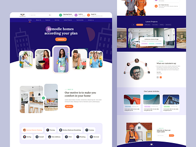 Commercial Cleaning Services clean ui design creative ui electrician figma home cleaning website home remodeling website landing page design landingpage maid services minimal ui design modern design modern ui plumber plumber website popular 2022 style guide trending 2022 uiroll uiux website landing page