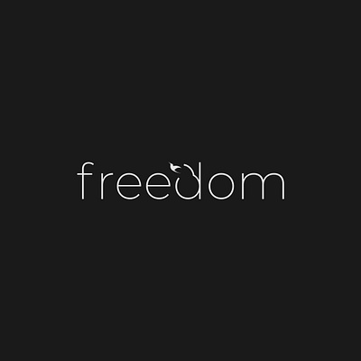 Freedom Logo Concept bird brand identity branding design freedom illustrator logo logo design minimalist typography vector