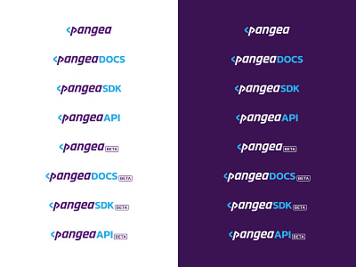 Pangea logo variations
