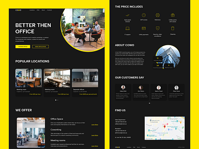 Coworking | landing page coworking design events landing page meeting office ui ux ui web site workspace