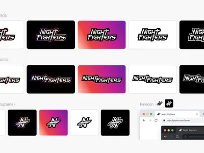 Night Fighters - Logo Variations #LogoWars branding creativo design esports game logo gamer gaming graphicleo logo logo wars logotipo logotype logowars marcocreativo night fighters nightfighters typography vector