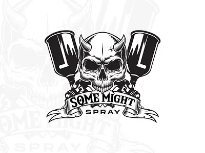 Spray Skull Logo art branding creativity design graphic design logo logocreator logodesigner