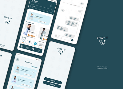 Cheq-IT The Medical App. Powered by Tomio app design productdesigns ui ux