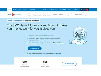 BMO branding design financial illustration typography ui ux