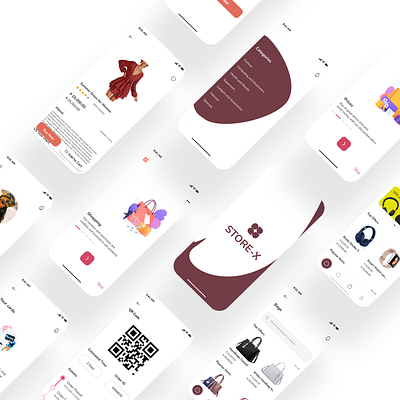 Store-X Mobile App UI Design branding design illustration ui ux