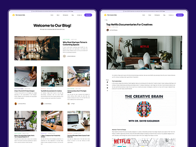 Blog | The Creators Hub co working co working space co working website product design ui design ux design web design website workspace