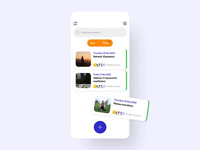 Daily UI 070. Event listing 070 70 app daily ui daily ui 70 daily ui challenge event app event listing interface mobile interface ui ux