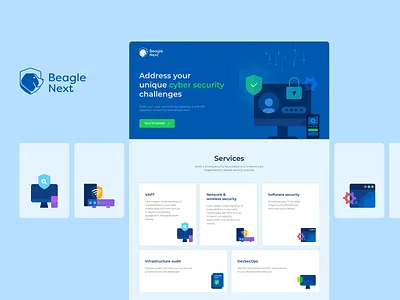 Beagle Next Web Design corporate devsecops interface landing page marketing security software security ui uiux web design