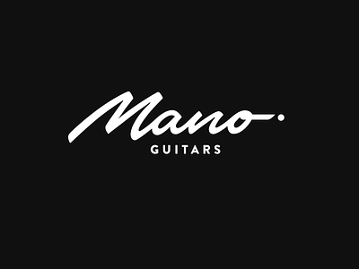 Mano Guitars branding calligraphy custom design elegant flow guitars identity lettering logo mano minimal premium script simple spanish type unique