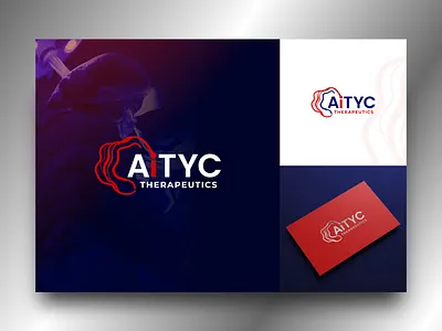 Aityc Therapeutics Logo a b c d e f g h i j k l branding identity logo logo design logo maker logotype m n o p q r s t u v w x y z medical pattern symbol tech company technology trend