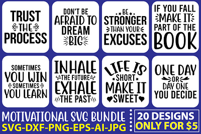 Motivational SVG Bundle Vol.3 inspirational quote svg