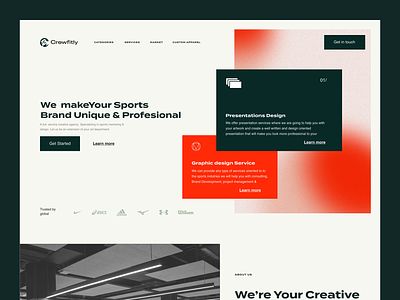 Crewfitly Website Design brandin design interface product service startup ui ux web website