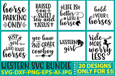 Western SVG Bundle cowboys hut rodeo svg